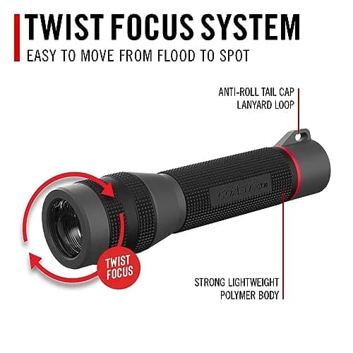 Coast GX30 2300 Lumen Waterproof LED Flashlight 8.5 inches | Dual Power, Focus & IPX7 thumbnail 6