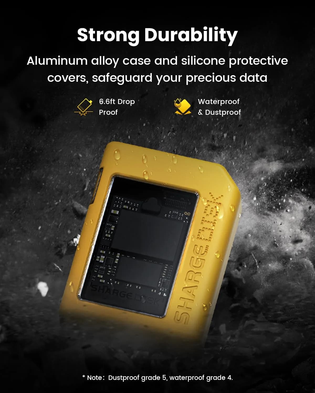 SHARGE Disk M.2 NVMe SSD Enclosure with Active Cooling System, 22.3mm (2230) | 10Gbps USB-C 3.2 Gen2 - view 5