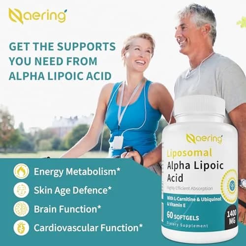 Naering Liposomal Alpha Lipoic Acid 1400mg Softgels | Powerful Antioxidant & Absorption (70-120 chars) thumbnail 5