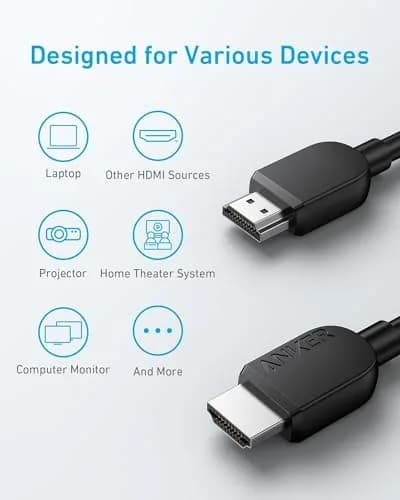 Anker HDMI 2.1 Cable 3ft | 8K@60Hz, 4K@120Hz, 48Gbps Certified, Ultra High-Speed thumbnail 6