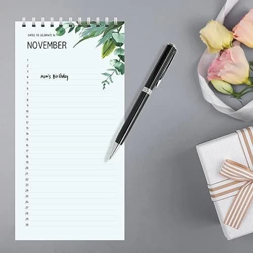 Mageeki Perpetual Calendar 5"x10" Wall Calendar for Important Dates & Birthdays | Durable Spiral Design thumbnail 3