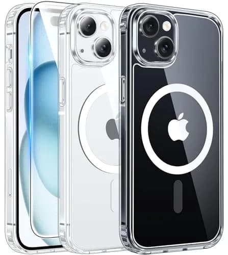 FNTCASE Clear MagSafe Compatible Case for iPhone 15/14/13 (6.1 Inch) | Military Grade Drop Protection thumbnail 1