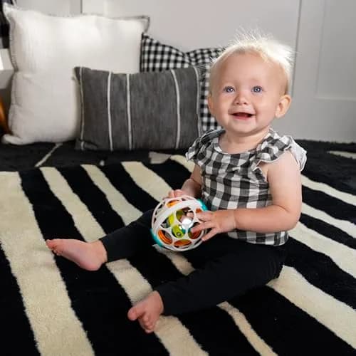 Baby Einstein Grip & Spin Oball Rattle Toy, BPA Free, 0+ Months | 10cm (4 inch) Diameter thumbnail 7
