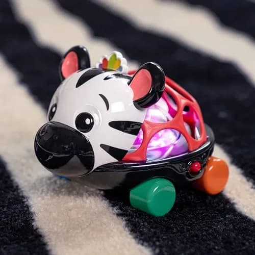 Baby Einstein Curious Car Zen Oball Toy Car & Rattle, Light Up, Ages 3 Months+ | Flexible, Grippable, Sensory Discovery thumbnail 7