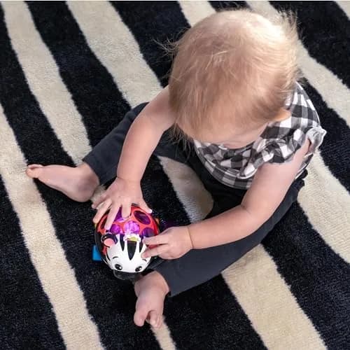 Baby Einstein Curious Car Zen Oball Toy Car & Rattle, Light Up, Ages 3 Months+ | Flexible, Grippable, Sensory Discovery thumbnail 3