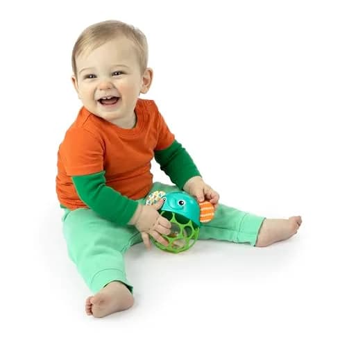 Bright Starts Giggle & Glow Musical Light-Up Rattle Oball Elephant Toy | BPA-Free, Easy-Grasp thumbnail 6