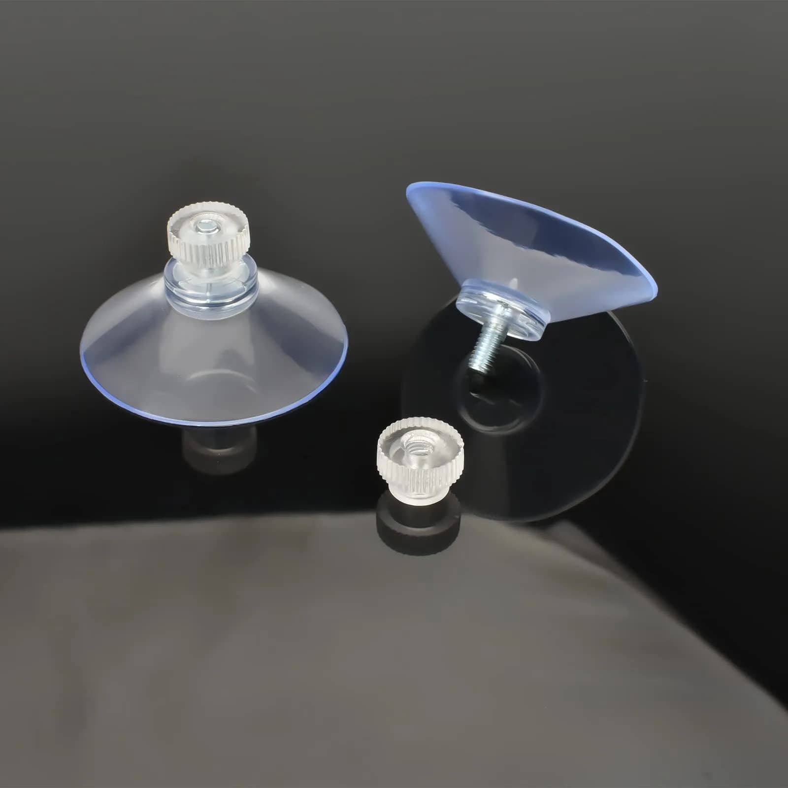AccEncyc 40mm Clear PVC Suction Cups - 50 Piece Pack | Heavy Duty Utility Hooks for Smooth Surfaces - view 3