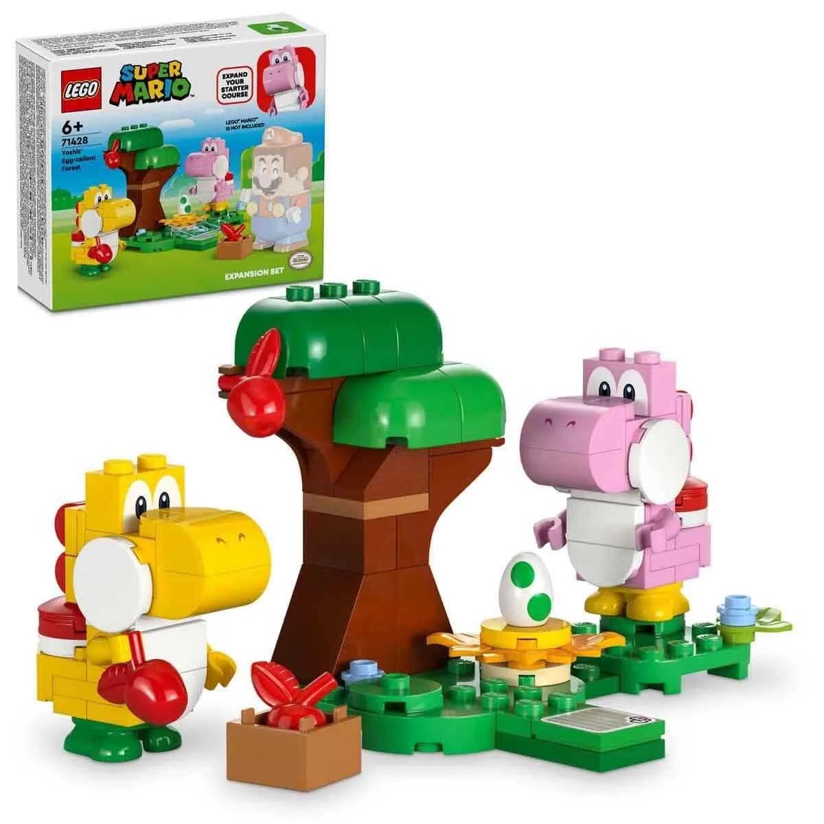 LEGO Super Mario Yoshi's Wild Forest Expansion Set, Toy with 2 Yoshi Figures Made of Stones for Boys and Girls, Small Gift for Children and Gamers from 6 Years 71428 | Role Play & Creative Building — Multicoloured