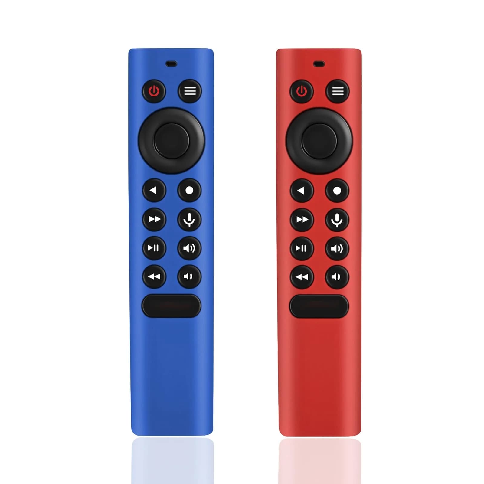 JKZTJOF Remote Cover for NVIDIA Shield TV Remote 2 Pack | Shockproof Silicone Skin Sleeve — Red+Blue