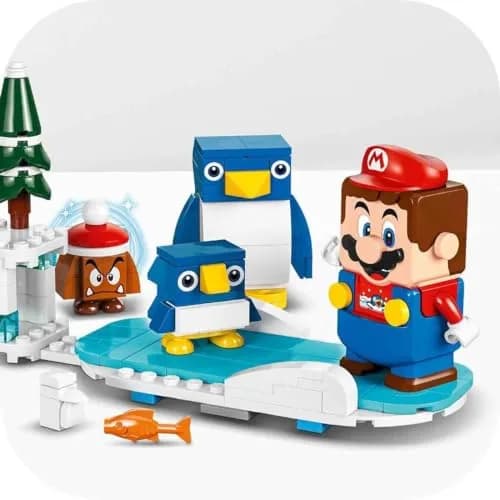 LEGO Super Mario Expansion Set: Penguin Family Snow Adventure with Goomba Figure and Penguin Interactive Toy, Gift for Boys, Girls, Gamers Ages 7 and Up 71430 | Snow-themed LEGO Building Set thumbnail 9