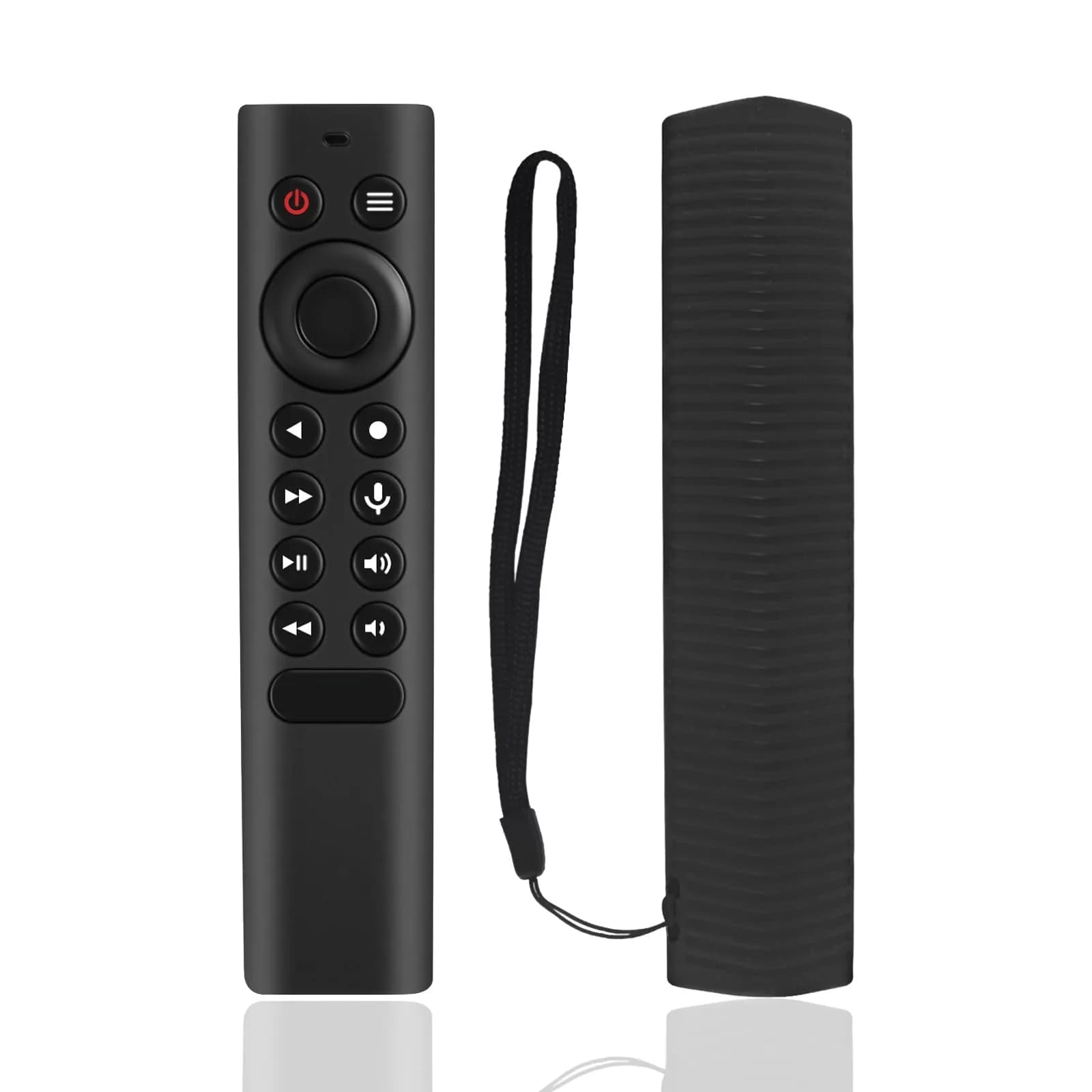 JKZTJOF Cover for NVIDIA Shield TV Remote Shockproof Silicone Case Skin-Friendly Washable — Black