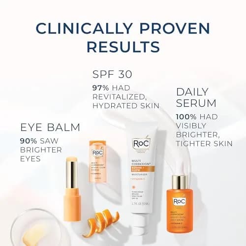 RoC Multi Correxion Revive + Glow Vitamin C Skincare Set: Eye Balm, Serum & SPF 30 Moisturizer | 3-Piece Set thumbnail 4