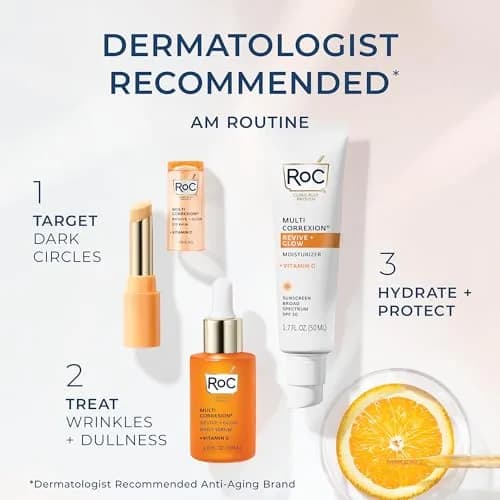 RoC Multi Correxion Revive + Glow Vitamin C Skincare Set: Eye Balm, Serum & SPF 30 Moisturizer | 3-Piece Set thumbnail 6