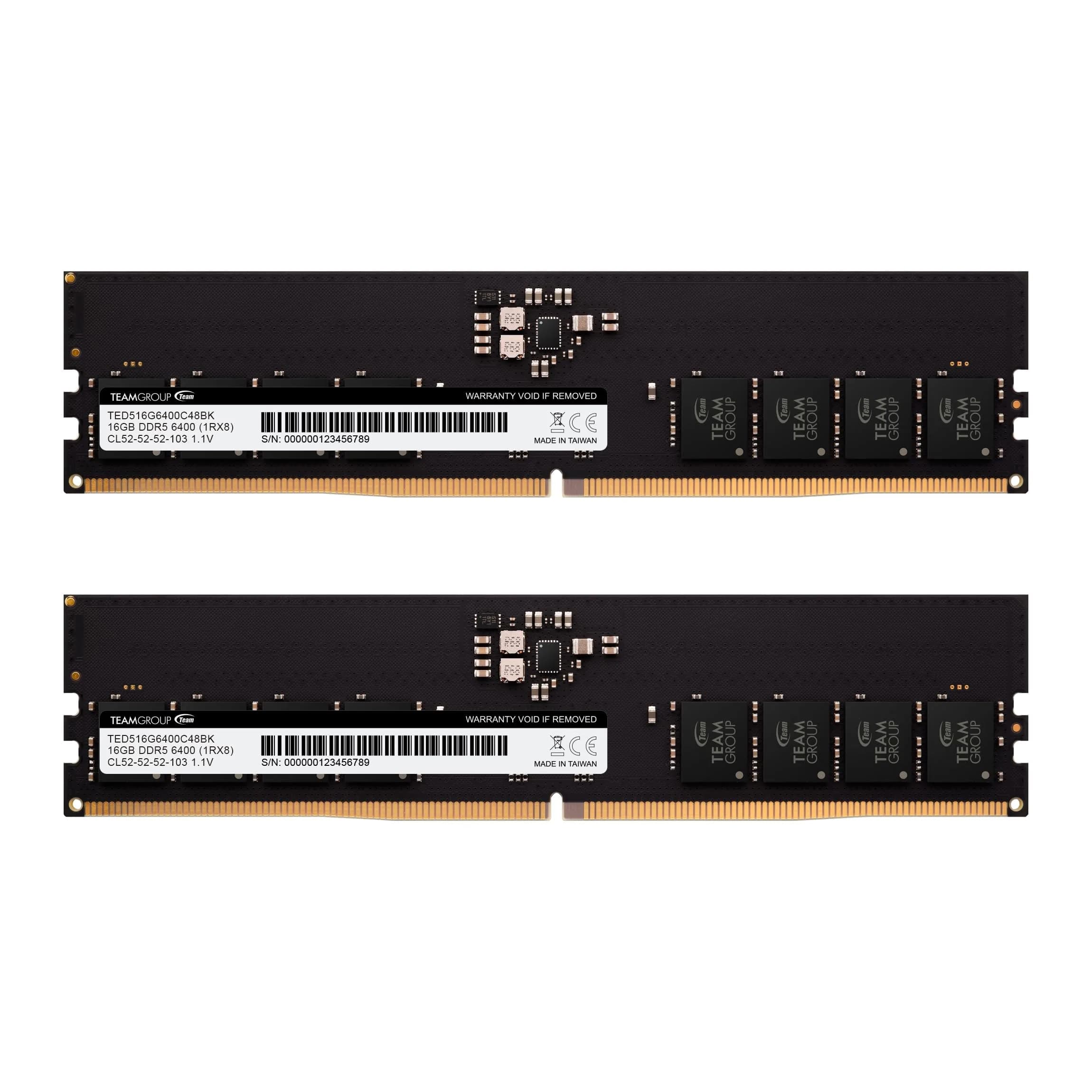 TEAMGROUP Elite DDR5 32GB Kit (2x16GB) 6400MHz PC5-51200 CL52 UDIMM RAM | 64 GB Total Capacity - main product image