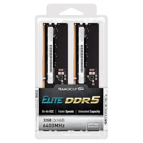 TEAMGROUP Elite DDR5 32GB Kit (2x16GB) 6400MHz PC5-51200 CL52 UDIMM RAM | 64 GB Total Capacity thumbnail 7