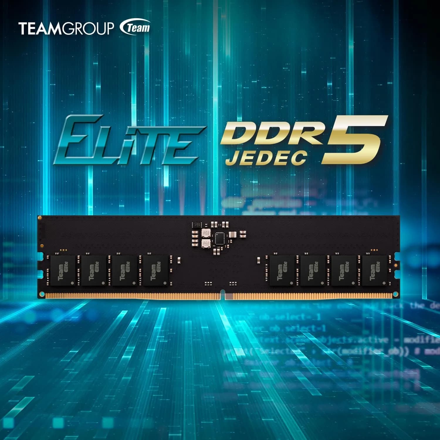TEAMGROUP Elite DDR5 32GB Kit (2x16GB) 6400MHz PC5-51200 CL52 UDIMM RAM | 64 GB Total Capacity - view 2