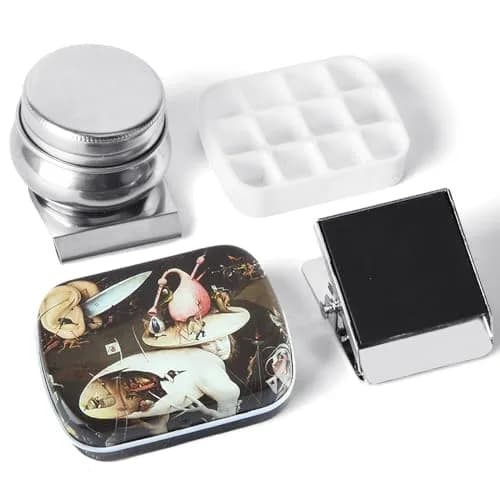 Qianshan Portable Travel Watercolor Palette, 12-Well Mini Metal Tin, Compact Art Set thumbnail 1