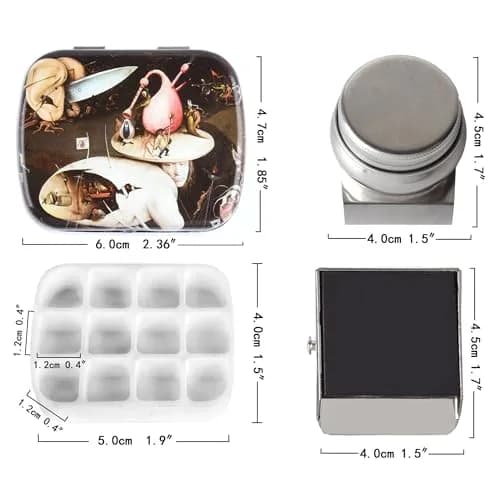 Qianshan Portable Travel Watercolor Palette, 12-Well Mini Metal Tin, Compact Art Set thumbnail 3
