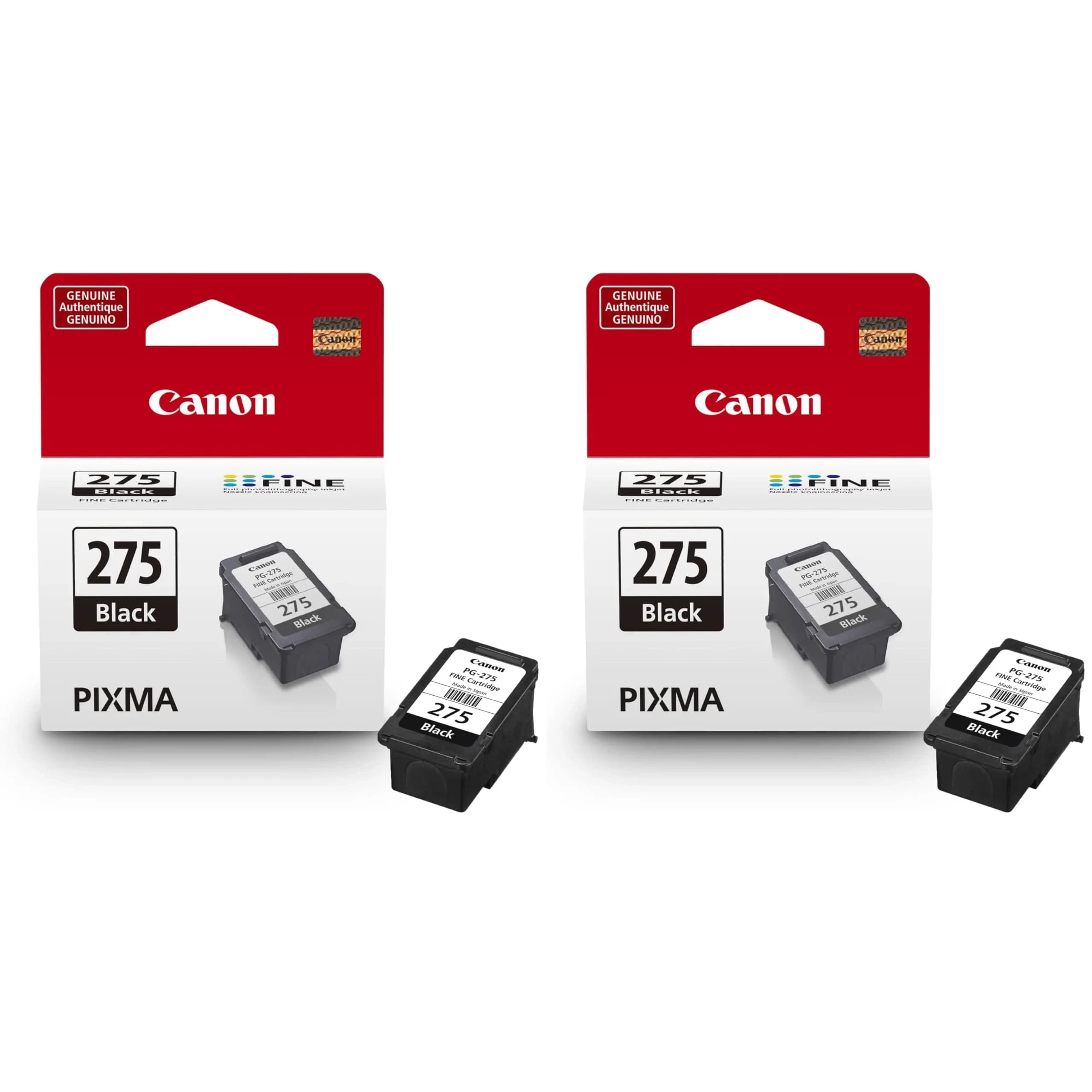 Canon PG-275 Genuine Black Ink Cartridge 2-Pack | Smooth Ink Flow for Canon Printers — 2-Pack