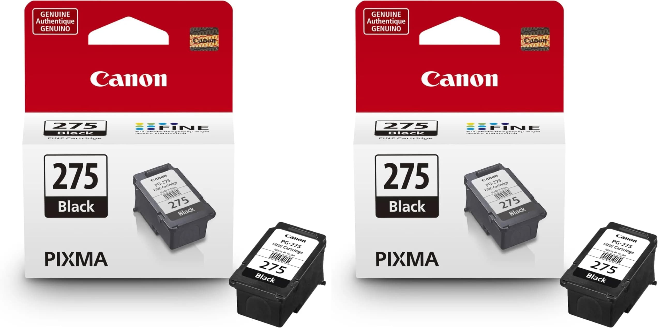 Canon PG-275 Genuine Black Ink Cartridge - 2 Pack, Compatible with Canon TS3520, TR4720 Printers - main product image