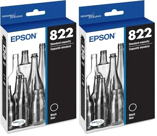 Epson DURABrite Ultra Black Ink Cartridge T822120-S Standard Capacity Pack of 2 | 400 Pages Yield thumbnail 1