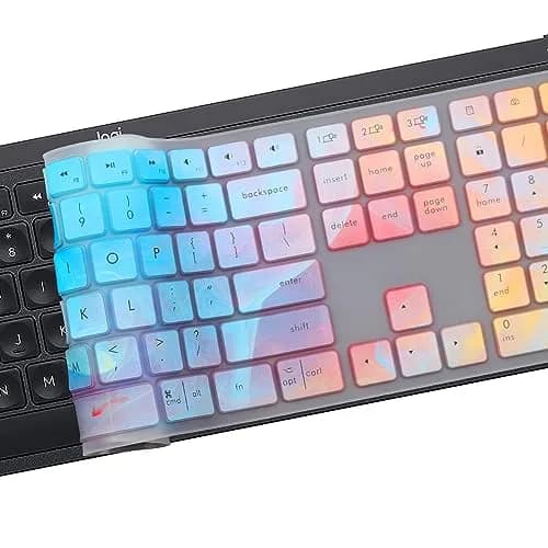 MUBUY-GOL Colorful Silicone Keyboard Skin for Logitech MX Keys S, MX Keys Advanced, Craft Keyboards | US Layout thumbnail 4