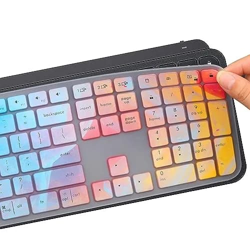 MUBUY-GOL Colorful Silicone Keyboard Skin for Logitech MX Keys S, MX Keys Advanced, Craft Keyboards | US Layout thumbnail 5
