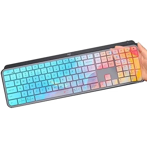 MUBUY-GOL Colorful Silicone Keyboard Skin for Logitech MX Keys S, MX Keys Advanced, Craft Keyboards | US Layout thumbnail 1