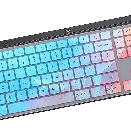 MUBUY-GOL Colorful Silicone Keyboard Skin for Logitech MX Keys S, MX Keys Advanced, Craft Keyboards | US Layout thumbnail 3