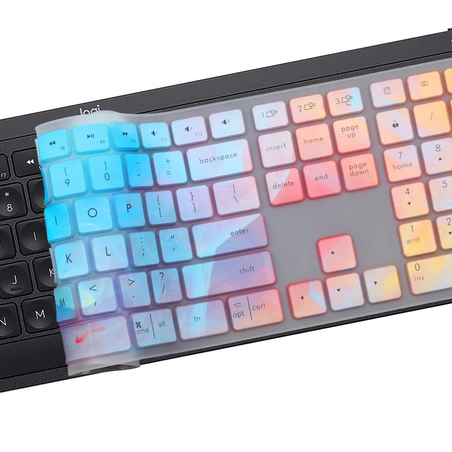 MUBUY-GOL Colorful Keyboard Cover for Logitech MX Keys S & Craft | 36cm (14.2in) - view 4