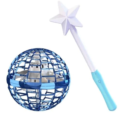 ATHLERIA Flying Orb Ball with Wand | Mini Drone Toy for Kids & Teens, RGB Light, Indoor & Outdoor Fun (Flying Ball with Wand) thumbnail 1