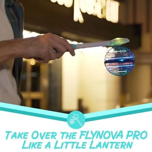 ATHLERIA Flying Orb Ball with Wand | Mini Drone Toy for Kids & Teens, RGB Light, Indoor & Outdoor Fun (Flying Ball with Wand) thumbnail 5