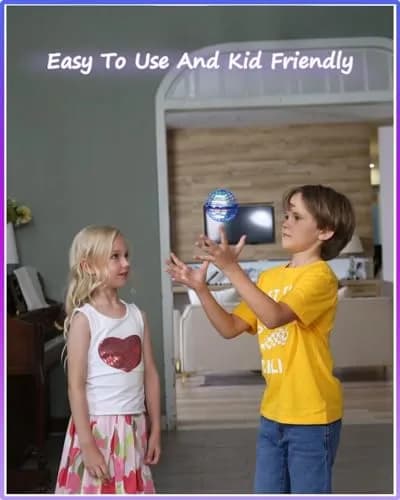ATHLERIA Flying Orb Ball with Wand | Mini Drone Toy for Kids & Teens, RGB Light, Indoor & Outdoor Fun (Flying Ball with Wand) thumbnail 8