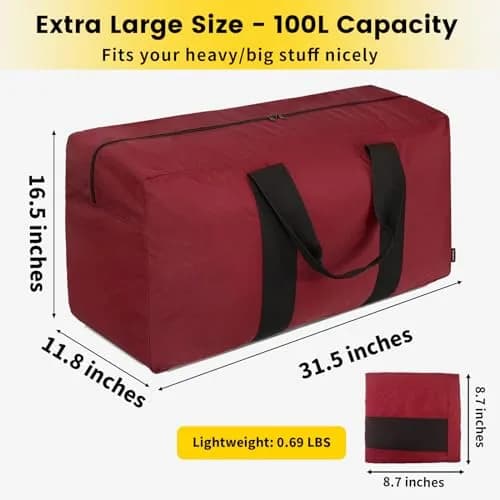 Vorspack 100L Extra Large Duffle Bag | Red, 80L (28.3 Gallons) thumbnail 2