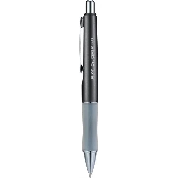 PILOT Dr. Grip Limited Gel Pen, Charcoal Gray Barrel, Fine Point 0.7mm, Black Ink, Pack of 2 - view 4