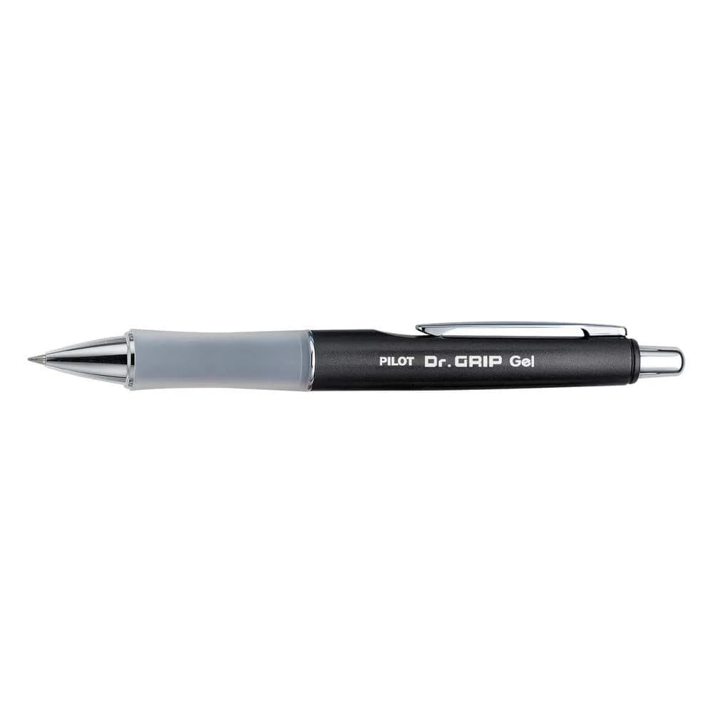 PILOT Dr. Grip Limited Gel Pen, Charcoal Gray Barrel, Fine Point 0.7mm, Black Ink, Pack of 2 - view 5