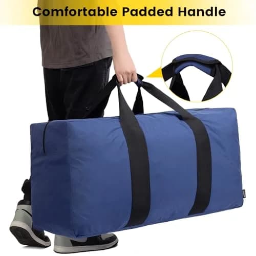 Vorspack 150L Extra Large Travel Duffle Bag | Heavy-Duty Polyester, 36x17x15 in, Blue thumbnail 5
