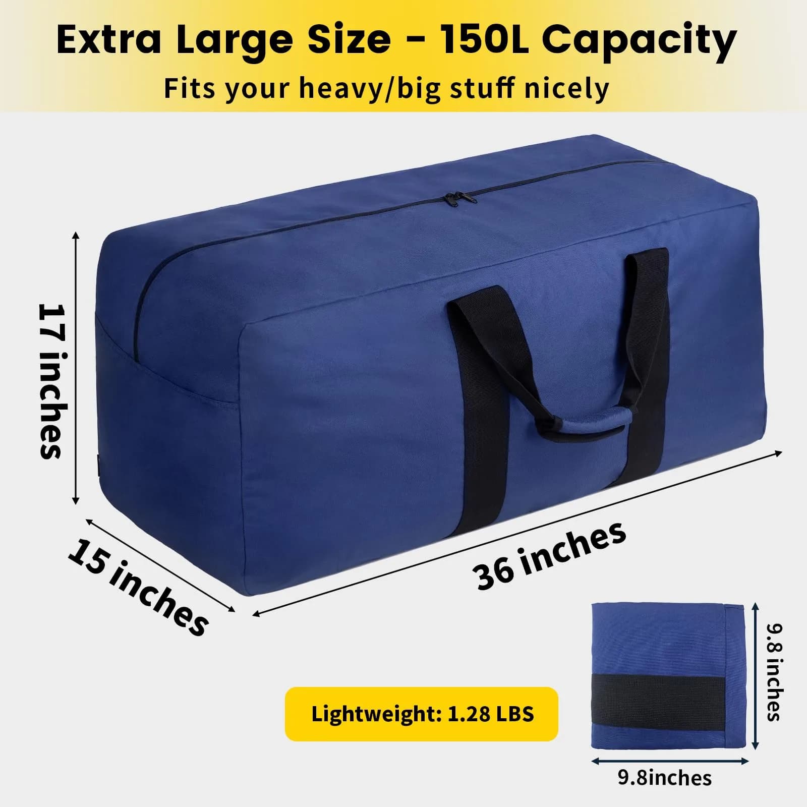 Vorspack 150L Blue Extra Large Duffle Bag - Heavy Duty Travel Gear - view 2