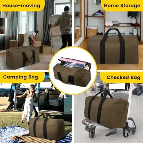 Vorspack 100L Extra Large Travel Duffle Bag Khaki | Heavy-Duty, Lightweight & Spacious thumbnail 6