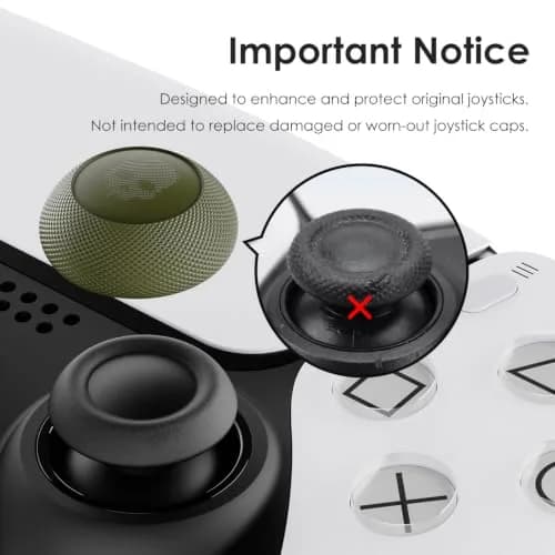 SAVAGE RAVEN Skull & Co. Convex Thumb Grips Set: Skin, OD Green | Gaming Controller & PS5 Joystick Caps thumbnail 9