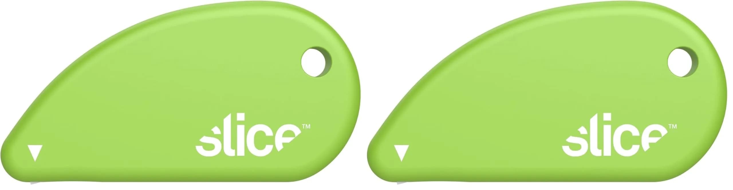 Slice 00100 Ceramic Blade Safety Cutter, Green, Pack of 2 - Keychain Ready & Finger Friendly - main product image