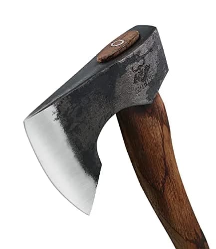 WICING 13.5 Inch Hatchet | Carbon Steel & Beech Handle for Camping & Gardening thumbnail 3