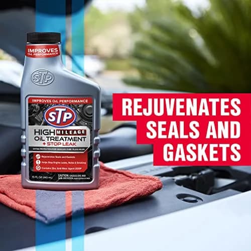 STP High Mileage Oil Treatment + Stop Leak 900ml (30 Fl Oz) | Protects Engines with Over 75,000 Miles thumbnail 5