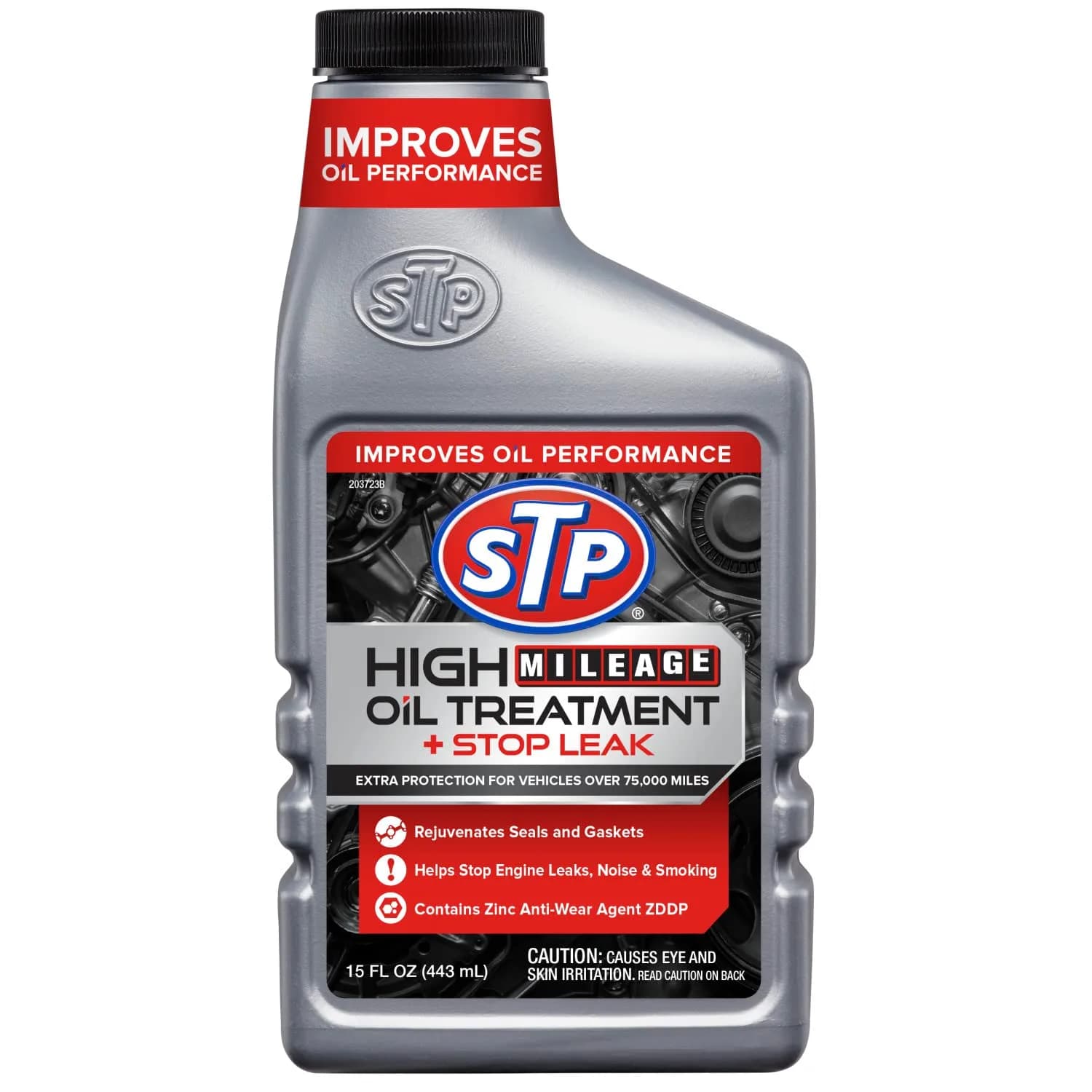 STP High Mileage Oil Treatment + Stop Leak 900ml (30 Fl Oz) | Protects Engines with Over 75,000 Miles - view 9