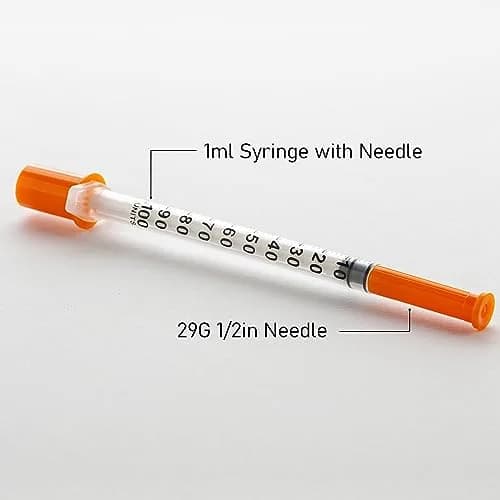 JIBENGAO 1cc 29 Gauge 13mm Syringes with Needles, Pack of 100 | Sterile Lab Dispensing Needles thumbnail 2