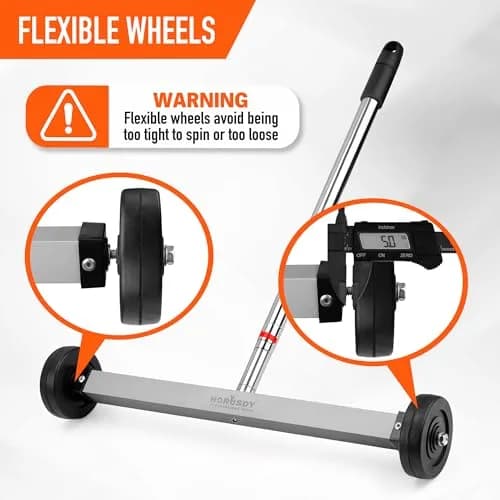 HORUSDY 17-Inch Rolling Magnetic Sweeper with Wheels, 4 kg (8.8 lb) Capacity | Adjustable Handle thumbnail 2