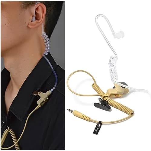 HYS 3.5mm Receiver/Listen Only Earpiece | Clear Acoustic Coil Tube Earbud for Motorola & More thumbnail 6