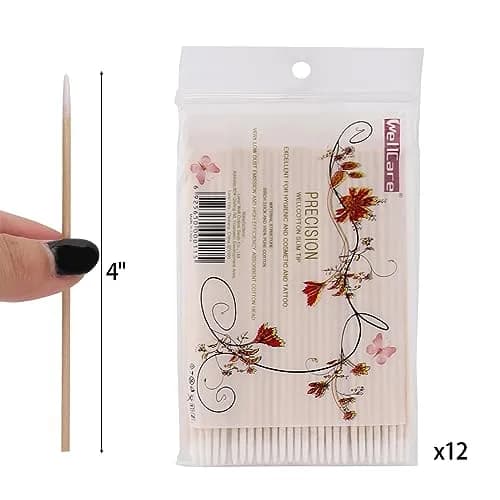 BTYMS Precision Tip Cotton Swab 1000 Count | Microblading Cotton Applicators for Delicate Work thumbnail 2