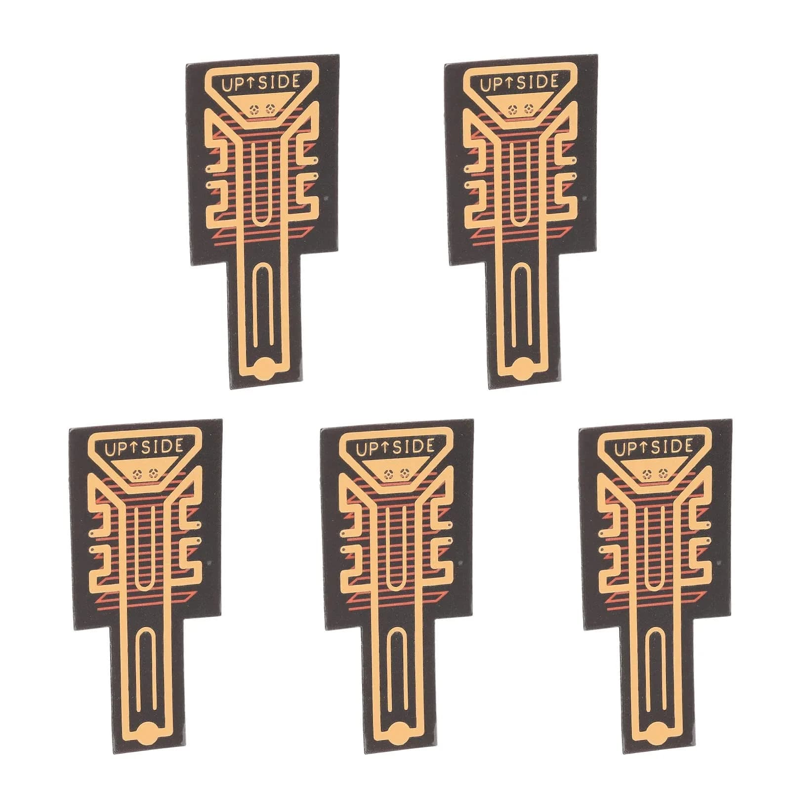 Fydun 5PCS Phone Booster Sticker Vintage Black Gold | Enhances Reception for Phones, Walkie Talkies, and More — Black Gold
