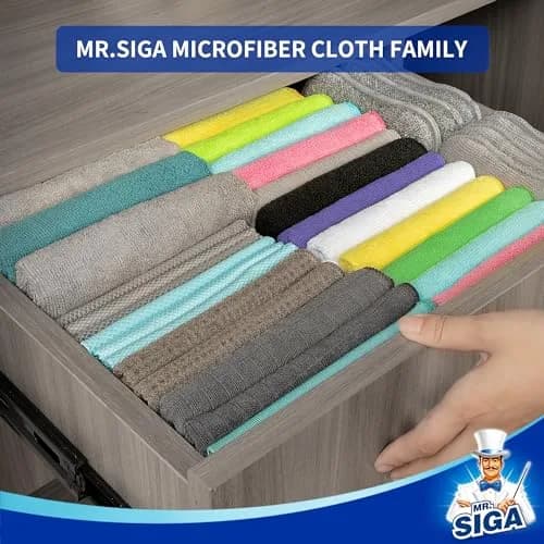 MR.SIGA Microfiber Cleaning Cloths, Streak Free Microfiber Towels, 12 Pack, 32x32cm (12.6x12.6 inches) thumbnail 6